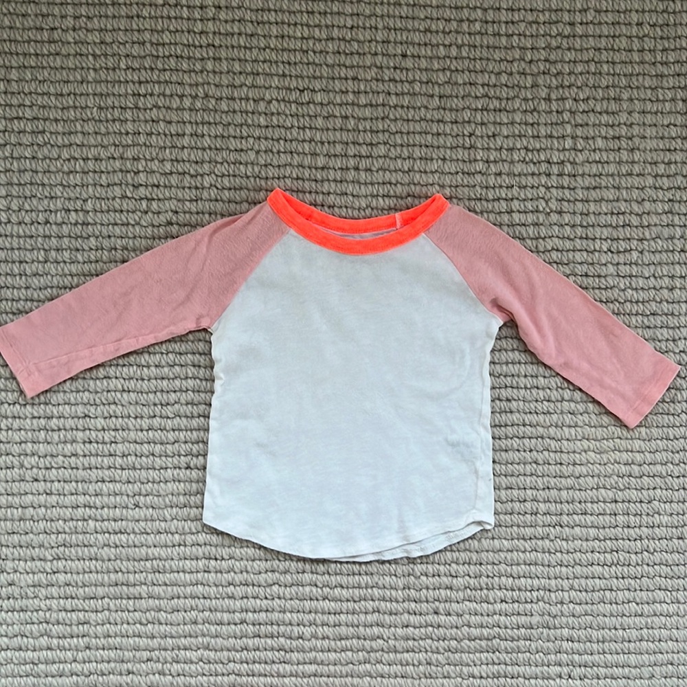 Crewcuts girls baseball 3/4 sleeve tee